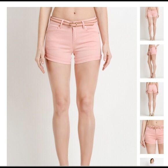 Dark Blush Cuffed shorts  - Picture 3 of 3